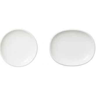 Lot de 2 petites assiettes Raami – porcelaine blanche