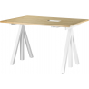 Height-adjustable work desk – Oak – String Works