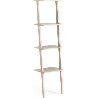 4 shelves – White pigmented oak – Libri shelf