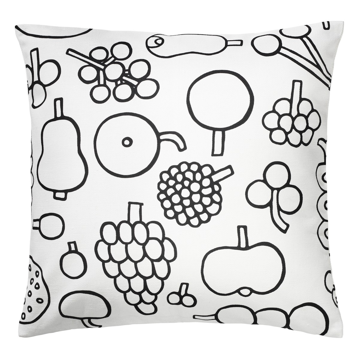 47x47cm -  Frutta Black/White cushion cover OTC