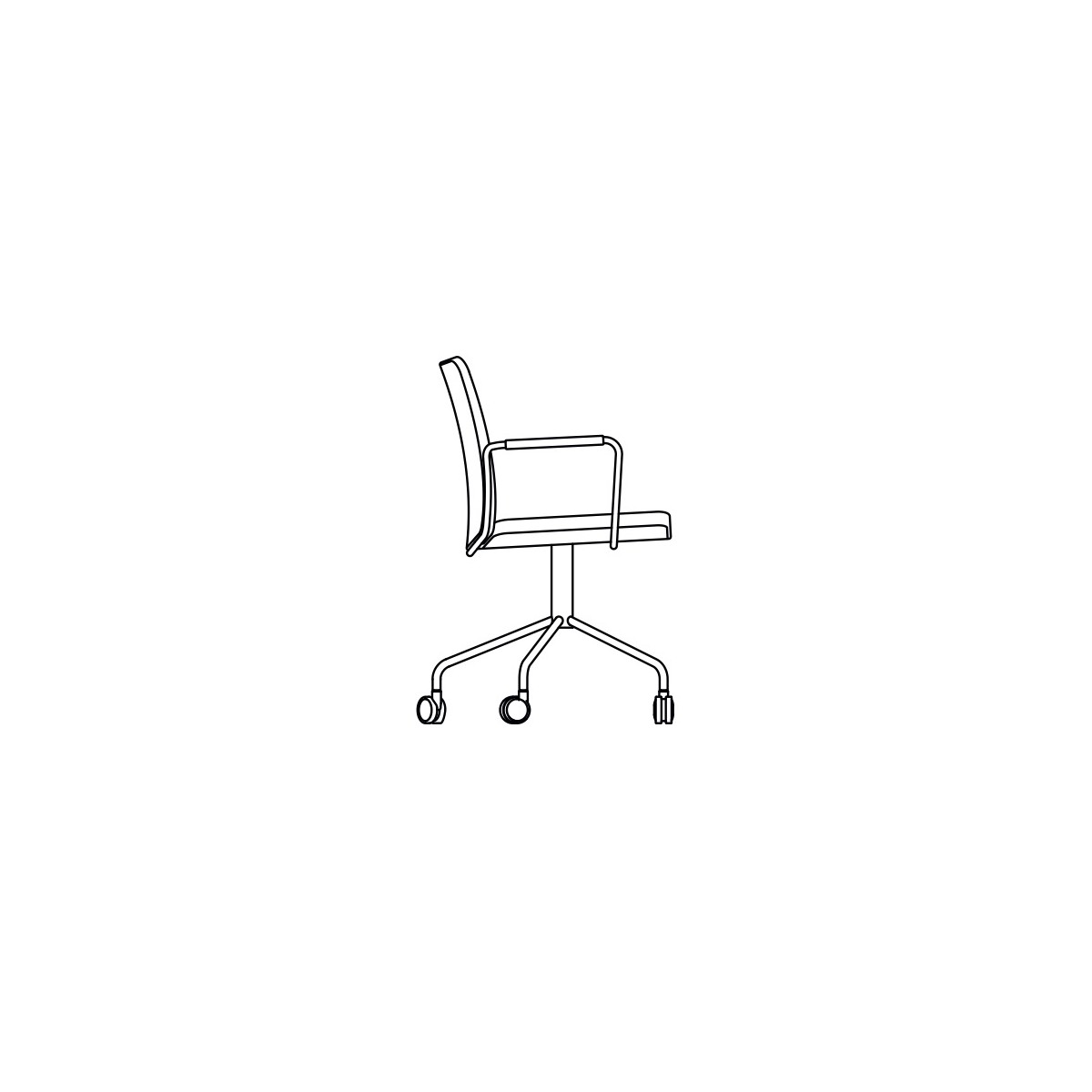 Stella chair, low back – adjustable height