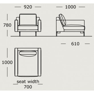 Module 35 – 92 x 100 cm – EDGE V2 (fauteuil)