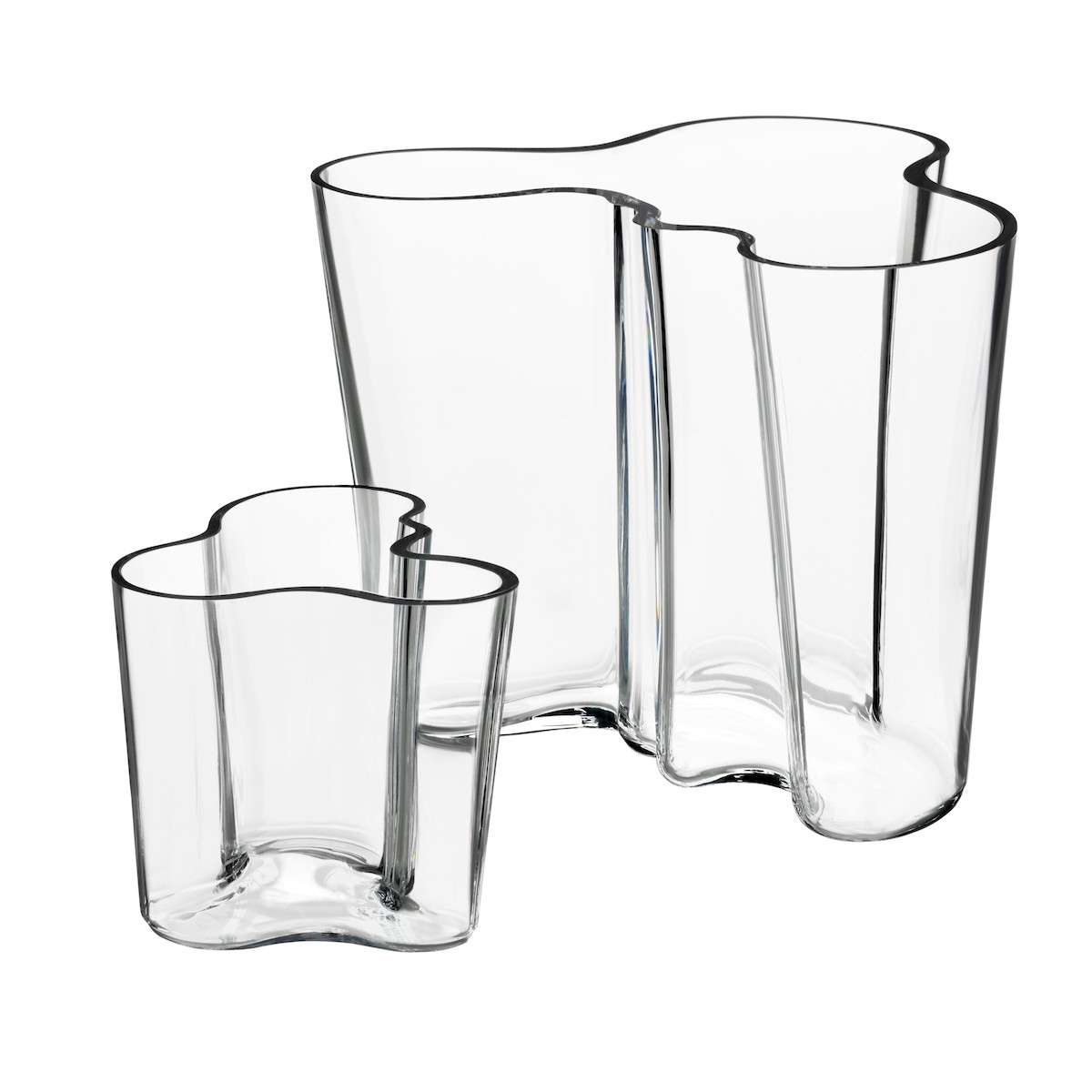 set vases Aalto 160+95mm, transparent - 1008572