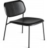 Black / Black leather Sense – Soft Edge 100 lounge chair