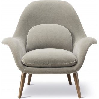 SOLD OUT Grand Mohair 9103  + smoked oak - Swoon lounge chair