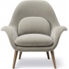SOLD OUT Grand Mohair 9103  + smoked oak - Swoon lounge chair