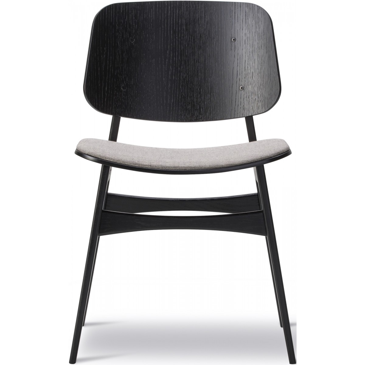 SOLD OUT Ruskin 33 + black lacquered oak– seat upholstered – 3051 Søborg chair