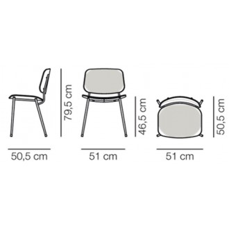 front upholstered – Søborg chair 3062 (steel)