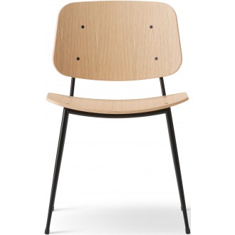 lacquered oak / black - 3060 Søborg chair