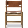 SOLD OUT cognac leather / oiled oak - Spanish dining chair 3237