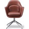 SOLD OUT Max 92 leather / chrome - Swoon Chair, swivel base