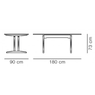 180 x 90 x H73 cm – modèle 6290 – Table C18