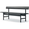 SOLD OUT Black lacquered oak / Primo leather Black 88 – Mogensen Bench 3171