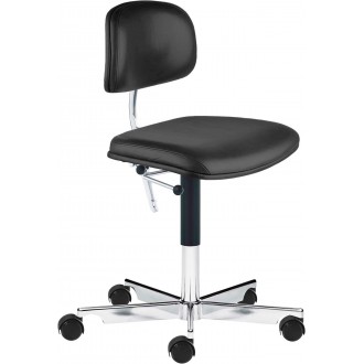Kevi 2534u chair – black Silk leather – H40-53cm (A)