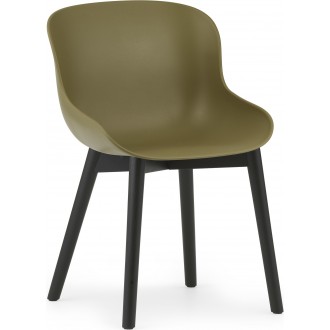 Olive / Black lacquered Oak – Hyg Chair
