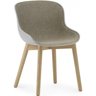 grey / Main Line Flax 26 / oak – front upholstered –  Hyg Chair