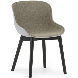 grey / Main Line Flax 26 / black leather oak – front upholstered –  Hyg Chair