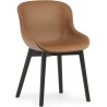 Ultra Brandy leather / black lacquered oak – Full upholstered – Hyg Chair