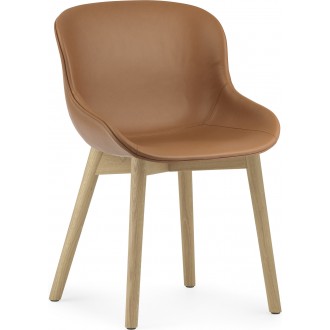Ultra Brandy leather / oak – Full upholstered – Hyg Chair