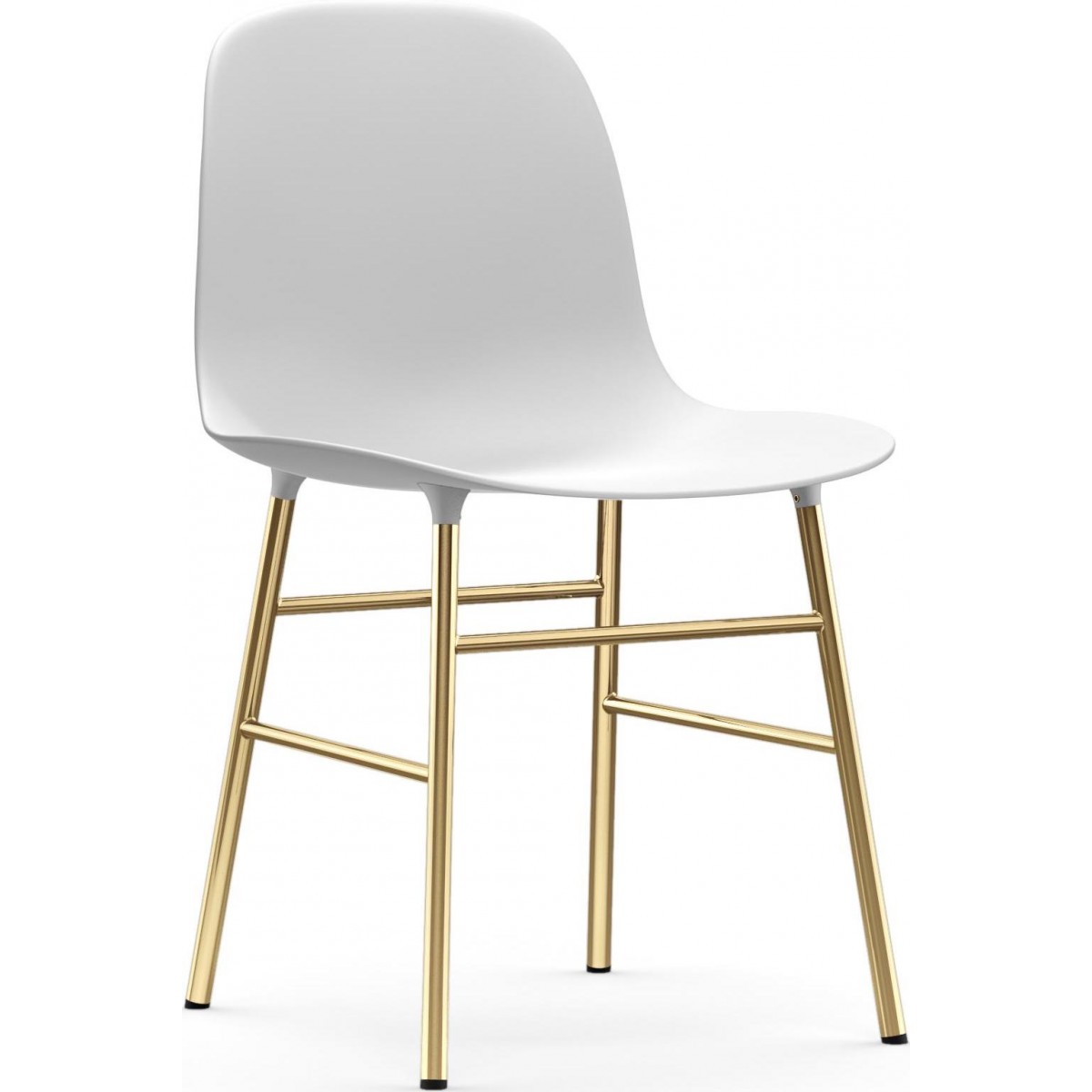 blanc / laiton – Chaise Form