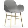 grey / brass – Form Chair with armrests