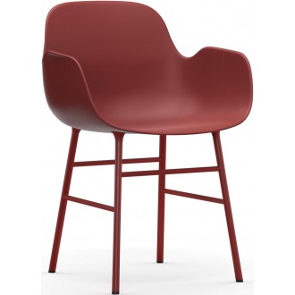 rouge / rouge – Chaise Form avec accoudoirs