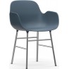 blue / chrome – Form Chair with armrests