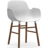 White / Walnut  – Form Chair with armrests