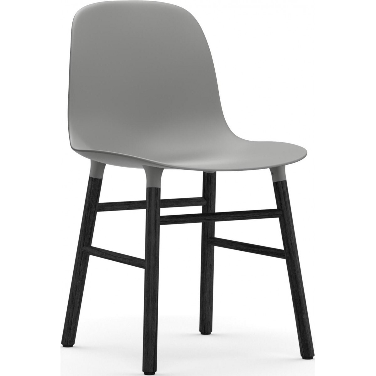 Gris / Chêne peint en noir – Chaise Form