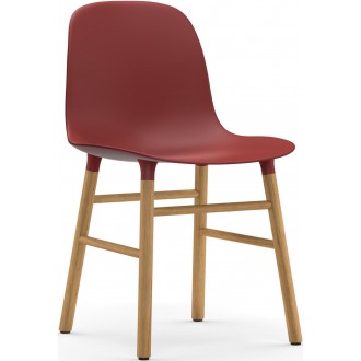 Rouge / Chêne – Chaise Form