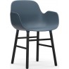 Blue / Black lacquered oak – Form Chair with armrests