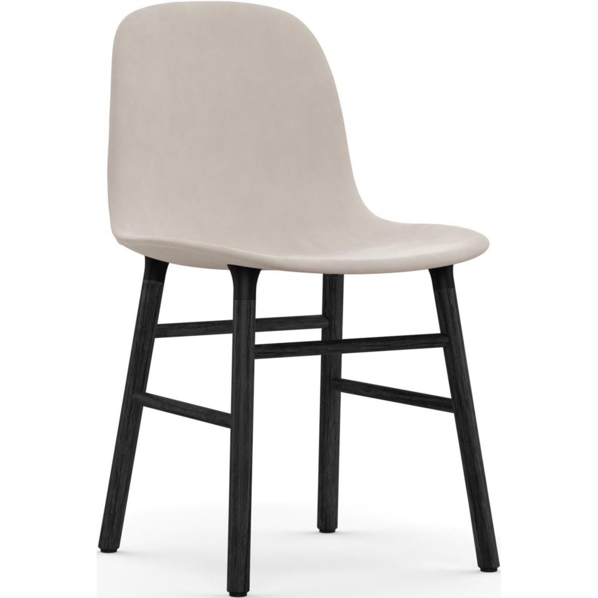 City velvet 91 / Black lacquered oak – Form Chair