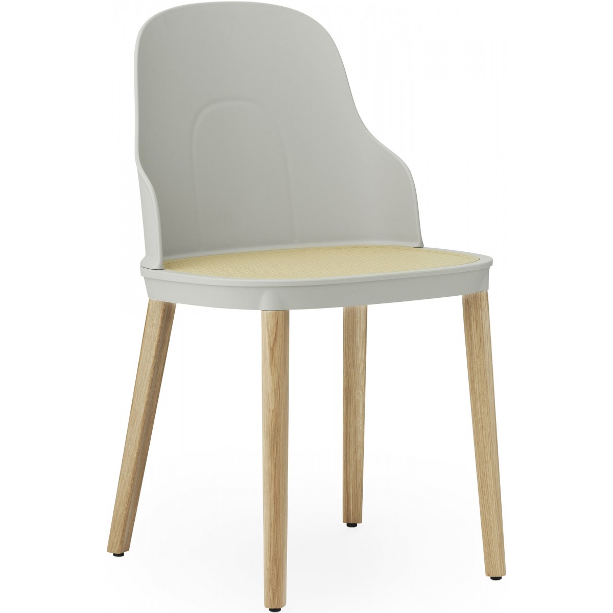 Warm grey / braided seat / Oak – Allez Chair