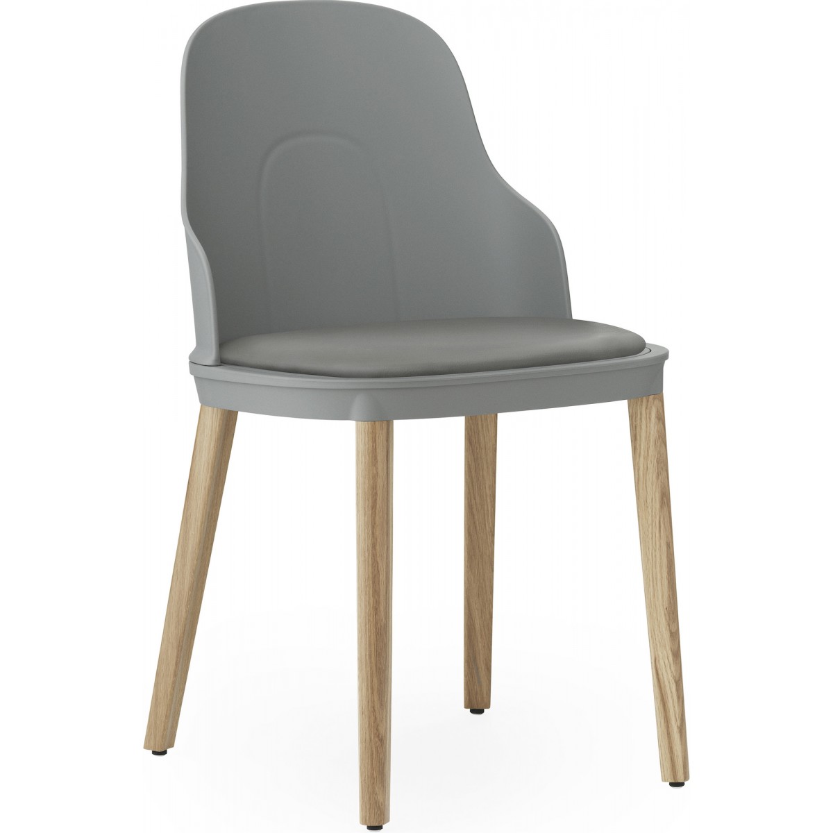 Ultra Grey leather / Oak – Allez Chair