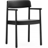 Black lacquered ash / Ultra Black leather – Timb Armchair