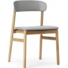 Spectrum Grey leather / oak - Herit chair