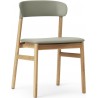 Spectrum Dusty Green leather / oak - Herit chair