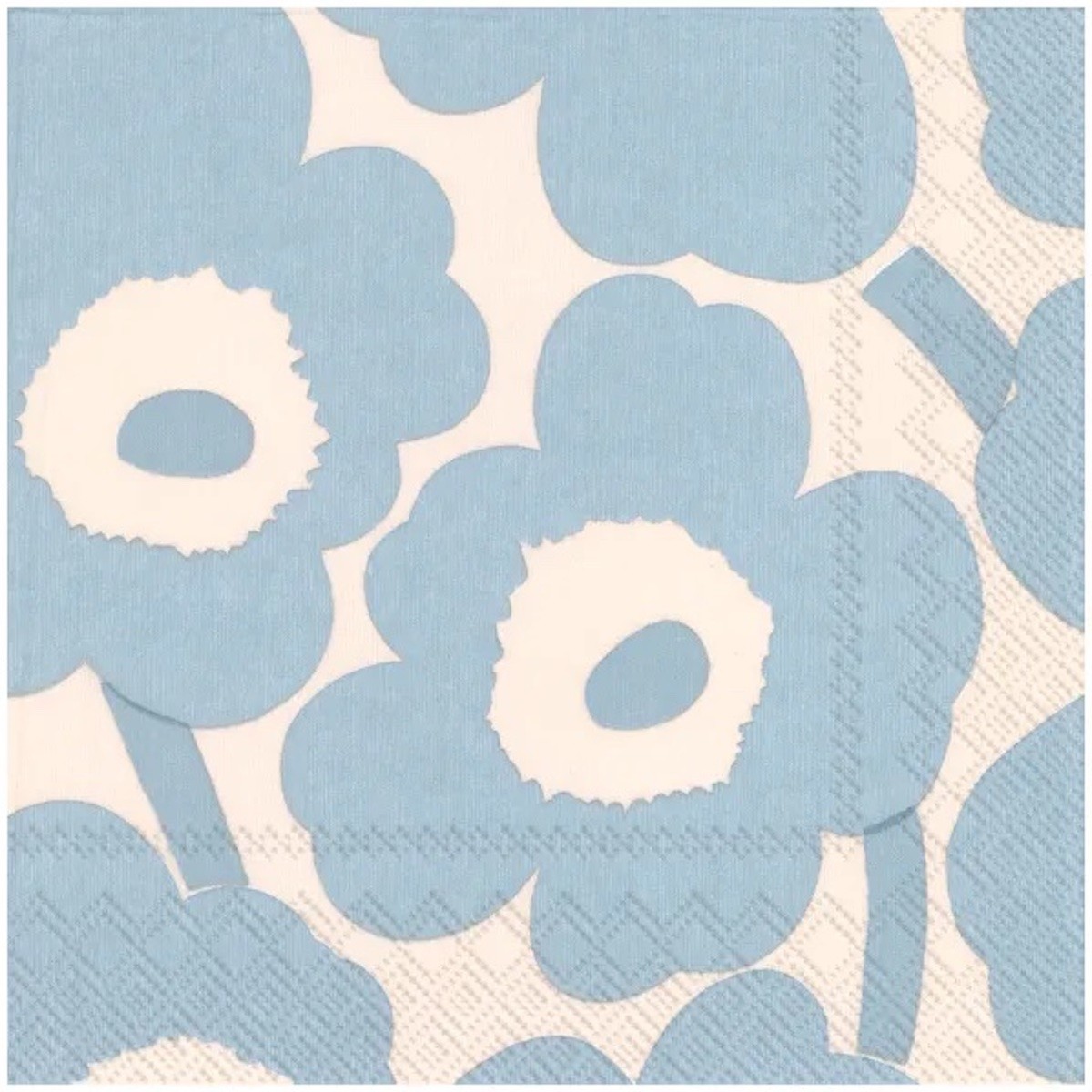 Unikko - cream light blue - 552641 - paper napkins