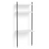 White Shelves + Black Anodised Aluminium Profiles – Pier System 11