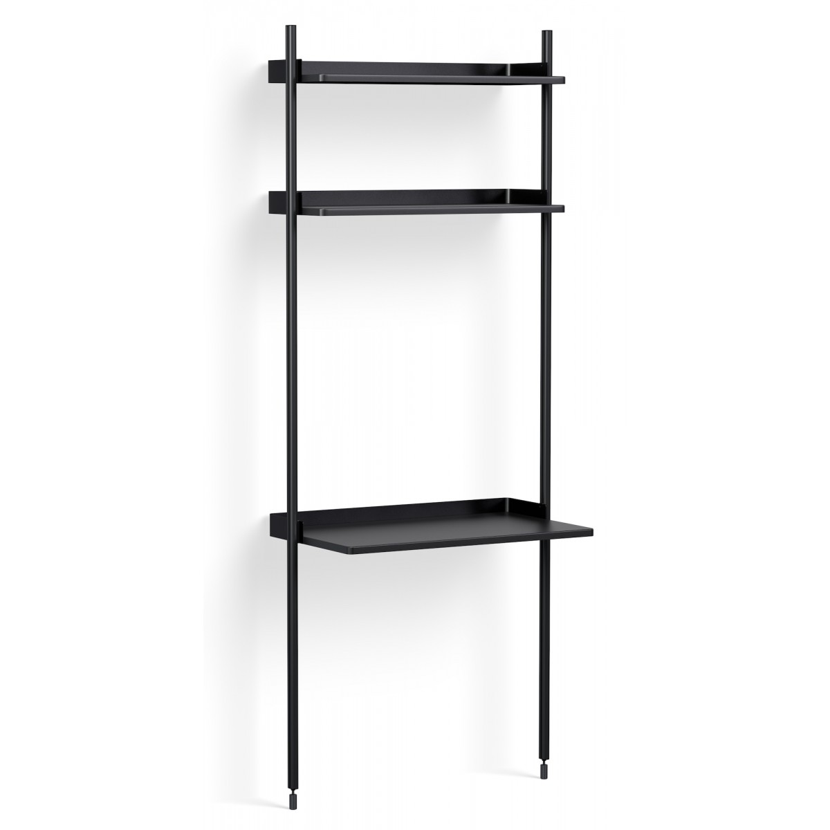 Black Shelves + Black Anodised Aluminium Profiles – Pier System 11