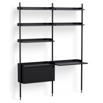 Black Shelves + Black Anodised Aluminium Profiles – Pier System 12