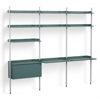 Blue Shelves + Anodised Aluminium Profiles – Pier System 13
