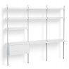 White Shelves + Anodised Aluminium Profiles – Pier System 13