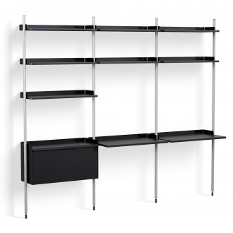 Black Shelves + Anodised Aluminium Profiles – Pier System 13