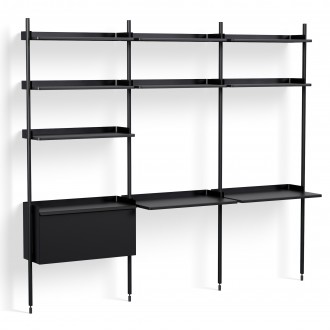 Black Shelves + Black Anodised Aluminium Profiles – Pier System 13