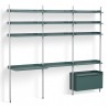 Blue Shelves + Anodised Aluminium Profiles – Pier System 23