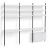 White Shelves + Black Anodised Aluminium Profiles – Pier System 23