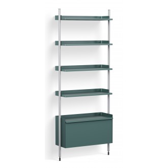 Blue Shelves + Anodised Aluminium Profiles – Pier System 121