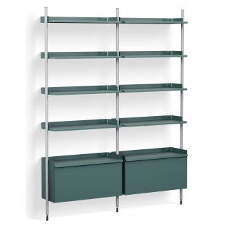 Blue Shelves + Anodised Aluminium Profiles – Pier System 122