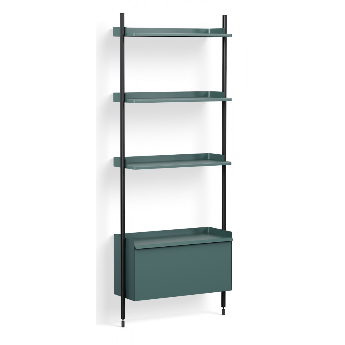 Blue Shelves + Black Anodised Aluminium Profiles – Pier System 131